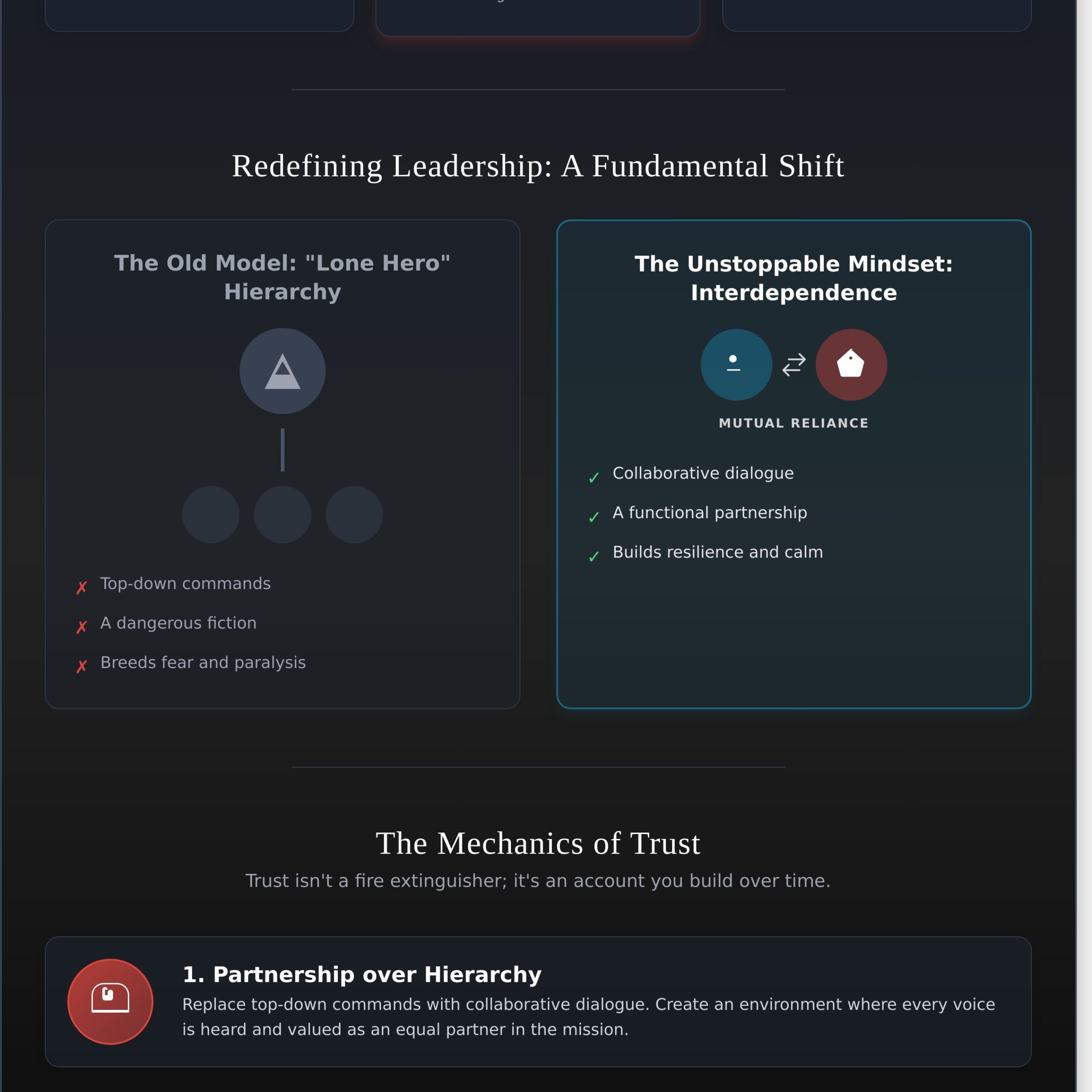 Leadership and Trust: Tactical Lessons from Tower One - Infographic